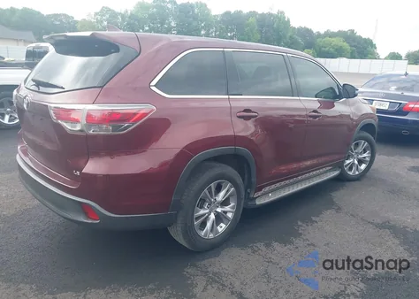 2015 Toyota Highlander Le Plus V6 из США, поврежденный, VIN 5TDZKRFH7FS049933